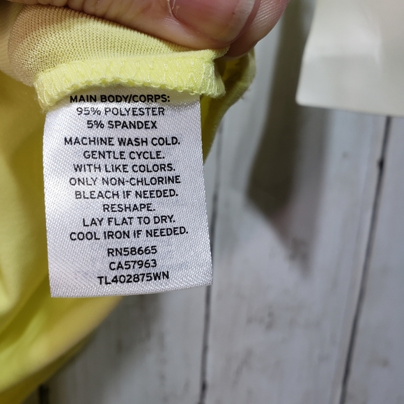 New! Leith Nordstrom Yellow One Shoulder Bodysuit - Picture 7 of 8